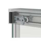 Incognito 57 56-59 x 56 3/4 in. 6mm Bypass Tub Door for Alcove Installation with Clear glass in Matte Black
