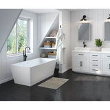 Maax - Nakuru 67 x 31 Acrylic Freestanding Rectangular Center Drain Bathtub in White - White