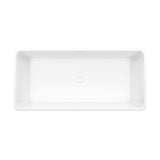 Nakuru 67 x 31 Acrylic Freestanding Rectangular Center Drain Bathtub in White