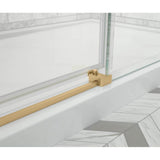 Odyssey SC 48'' x 32'' x 78'' 8mm Sliding Shower Door for Corner Installation with Clear glass in  Brushed Gold