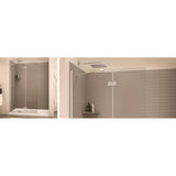 Edge Duo 42 x 75 in. 8 mm Pivot Shower Screen for Alcove Installation with Clear glass in Chrome