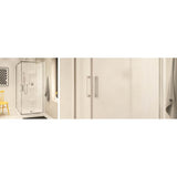 Radia Square 32 x 32 x 71.5 in. 6mm Sliding Shower Door for Corner Installation with Clear glass in Chrome