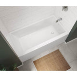 Rubix 6032 AFR Acrylic Alcove Left-Hand Drain Bathtub in White