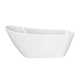 Soca 59 x 28 Acrylic Freestanding Slipper End Drain Bathtub in White