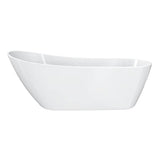 Soca 67 x 29 Acrylic Freestanding Slipper End Drain Bathtub in White