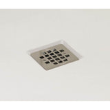 B3Square 3636 Acrylic Corner Left or Right Shower Base in White with Center Drain