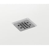B3Square 3636 Acrylic Corner Left or Right Shower Base in White with Anti-slip Bottom with Center Drain