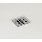 B3Square 3636 Acrylic Corner Left or Right Shower Base in White with Center Drain