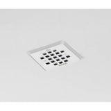 B3Square 3636 Acrylic Corner Left or Right Shower Base in White with Center Drain