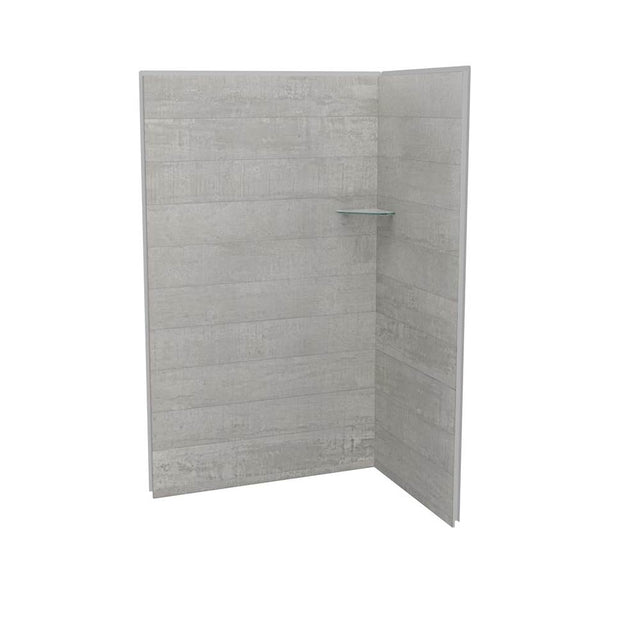 Maax - Utile 4832 Composite Direct-to-Stud Two-Piece Corner Shower Wall Kit in Factory Rough Vapor - Vapor
