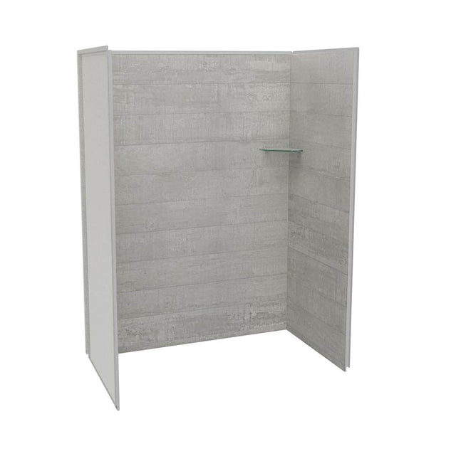 Maax - Utile 6032 Composite Direct-to-Stud Three-Piece Alcove Shower Wall Kit in Factory Rough Vapor - Vapor
