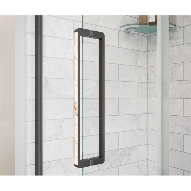 Maax - Specialty Handle for Uptown Pivot and Slider in Dark Bronze and Beige Marble - Dark Bronze And Beige Marble