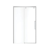 Uptown 44-47 x 76 in. 8 mm Sliding Shower Door for Alcove Installation with Clear glass in Chrome & White Marble