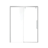 Uptown 56-59 x 76 in. 8 mm Sliding Shower Door for Alcove Installation with Clear glass in Chrome & White Marble