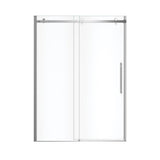 Vela 56.5-59 x 78.75 in. 8mm Sliding Shower Door for Alcove Installation with Clear glass in Chrome and Matte White