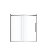 Vela 56.5-59 x 59 in. 8 mm Sliding Tub Door for Alcove Installation with Clear glass in Chrome and Matte White
