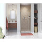 Maax - Manhattan 37-39 x 68 in. 6 mm Pivot Shower Door for Alcove Installation with Clear glass & Square Handle in Brushed Nickel