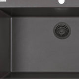 Disposal Flange Trim With Strainer For Granite Composite Sinks In Matte Brown