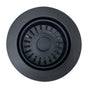 Nantucket Sinks - Disposal Flange Trim With Strainer For Granite Composite Sinks In Matte Black - Matte Black