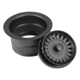 Nantucket Sinks - 3.5 Inch Extended Flange Disposal Kitchen Drain in Matte Black - Matte Black