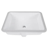 17 Inch X 13 Inch Undermount Um-17X13-W Rectangle Ceramic Sink In White
