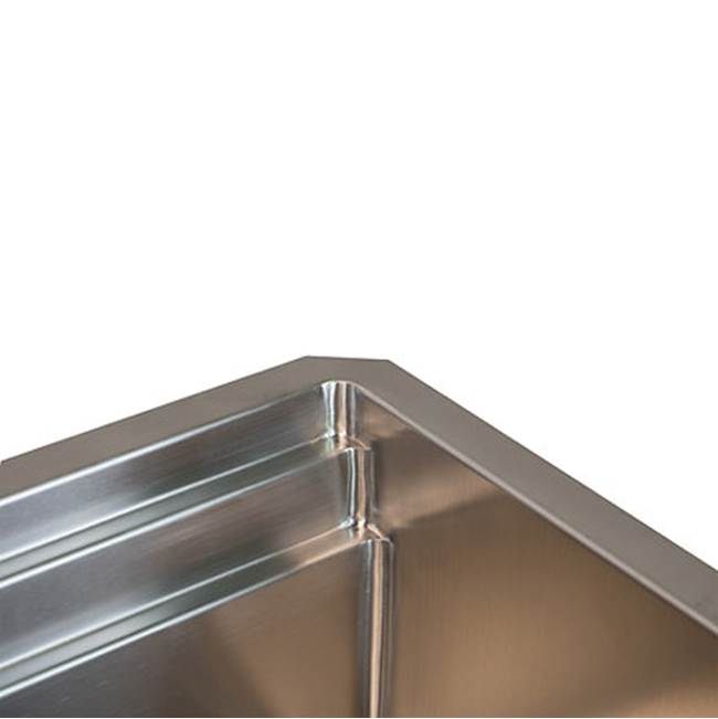 Prep Station Single Bowl Small Radius Corners Stainless Steel Kitchen Sink, 16 Gauge