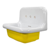 Fireclay Utility Sink In White With Black Bottom