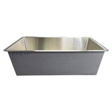 32 Inch Pro Series Large Rectangle Single Bowl Undermount Zero Radius Stainless Steel Kitchen Sink