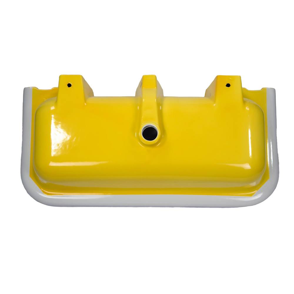 Fireclay Utility Sink In Yellow/White
