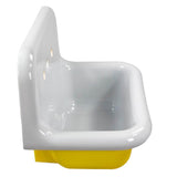 Fireclay Utility Sink In White With Black Bottom