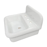 Fireclay 30'S Style Sink In White With A Black Bottom