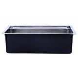 Brightwork Collection Hammered Stainless Steel Large Single Bowl Prep Station Sink. Sink Includes Accacia Cutting Board