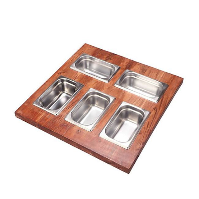 Nantucket Sinks - Prep Station 5 Piece Condiment Server - Natural