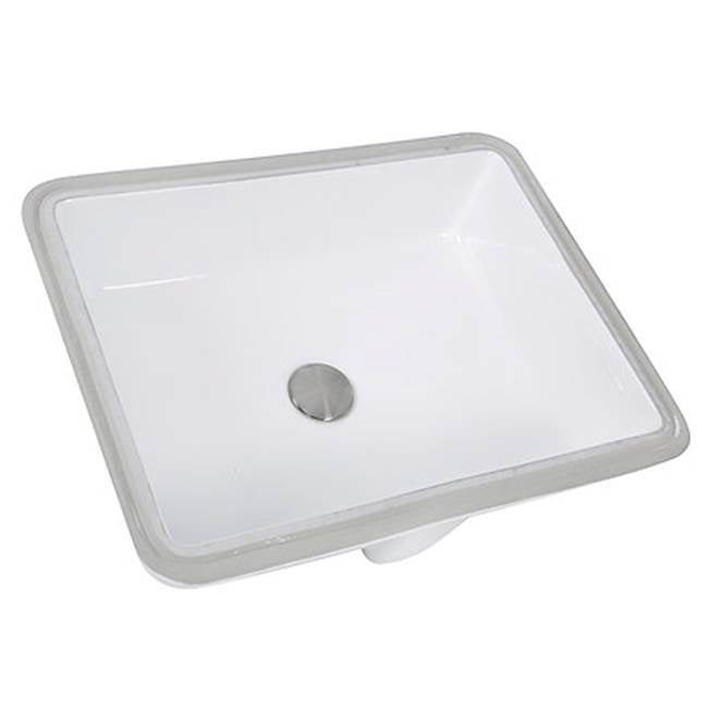 17 Inch X 13 Inch Undermount Um-17X13-W Rectangle Ceramic Sink In White