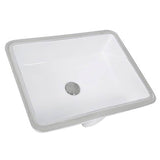 17 Inch X 13 Inch Undermount Um-17X13-W Rectangle Ceramic Sink In White