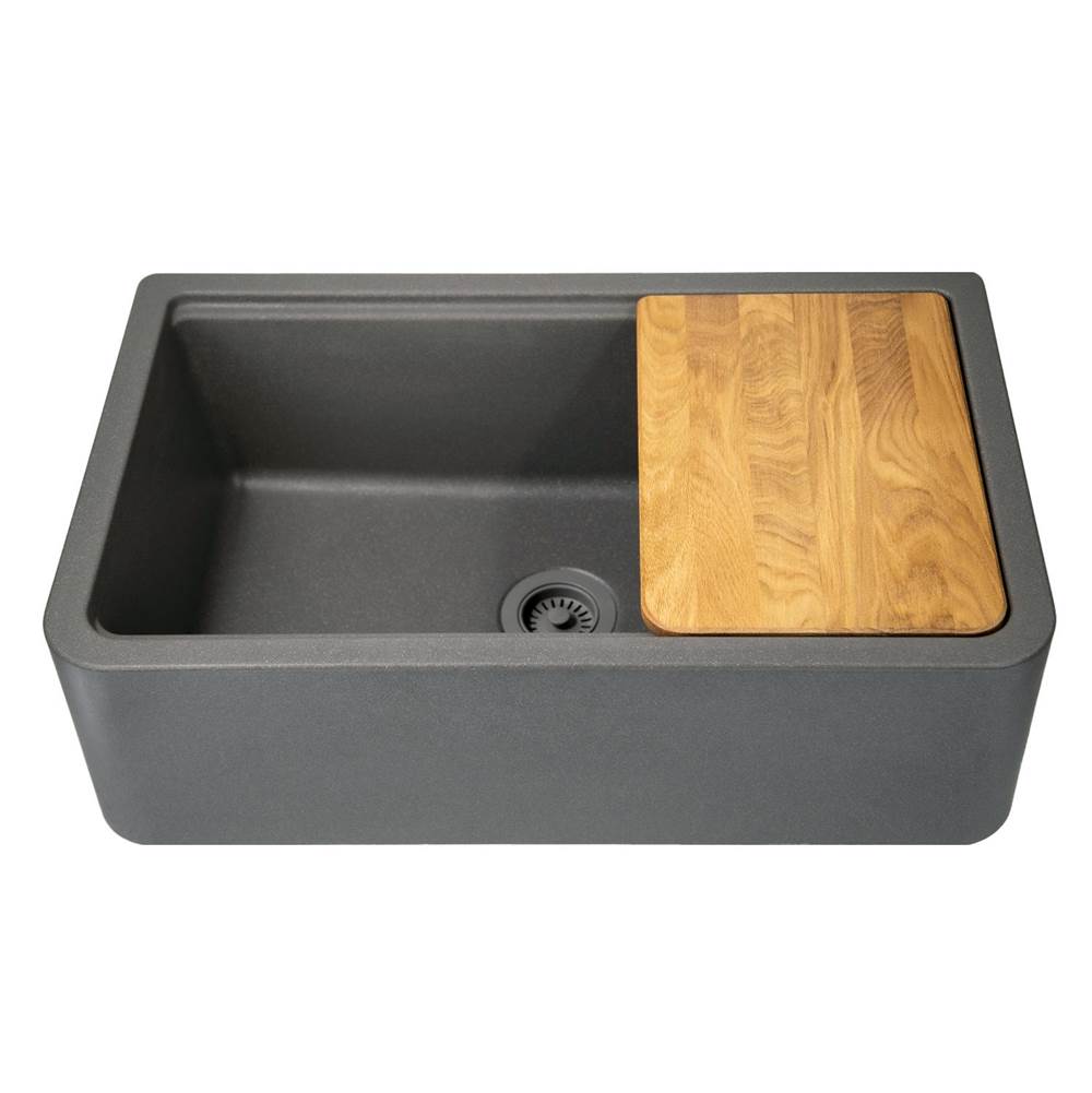 33-Inch Reversible Workstation Granite Composite Apron Sink With Accessory Pack