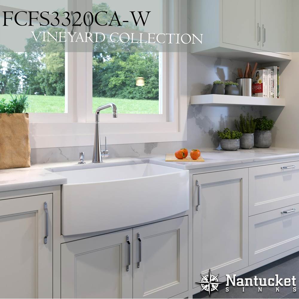 Italian Made Fine Fireclay Curved Apron Farmer Sink Finished In A Concrete Finish, Optional Bottom Grid - Bg-Fc3320Ca