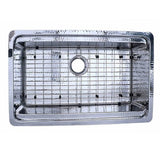 Brightwork Collection Hammered Stainless Steel Large Single Bowl Prep Station Sink. Sink Includes Accacia Cutting Board