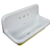 Fireclay Utility Sink In Yellow/White