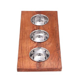 Nantucket Sinks - Prep Station 3 Piece Round Condiment Server - Natural