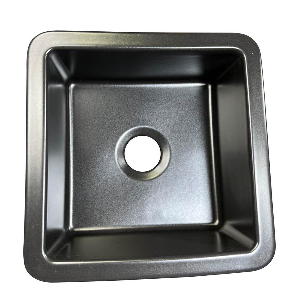 18-Inch Undermount Fireclay Kitchen Sink Finished In Matte Black