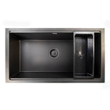 Plymouth Collection Granite Composite Workstation Sink In Matte Black