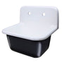 Nantucket Sinks - 22In Wallmount Sink - Glazed White,Black