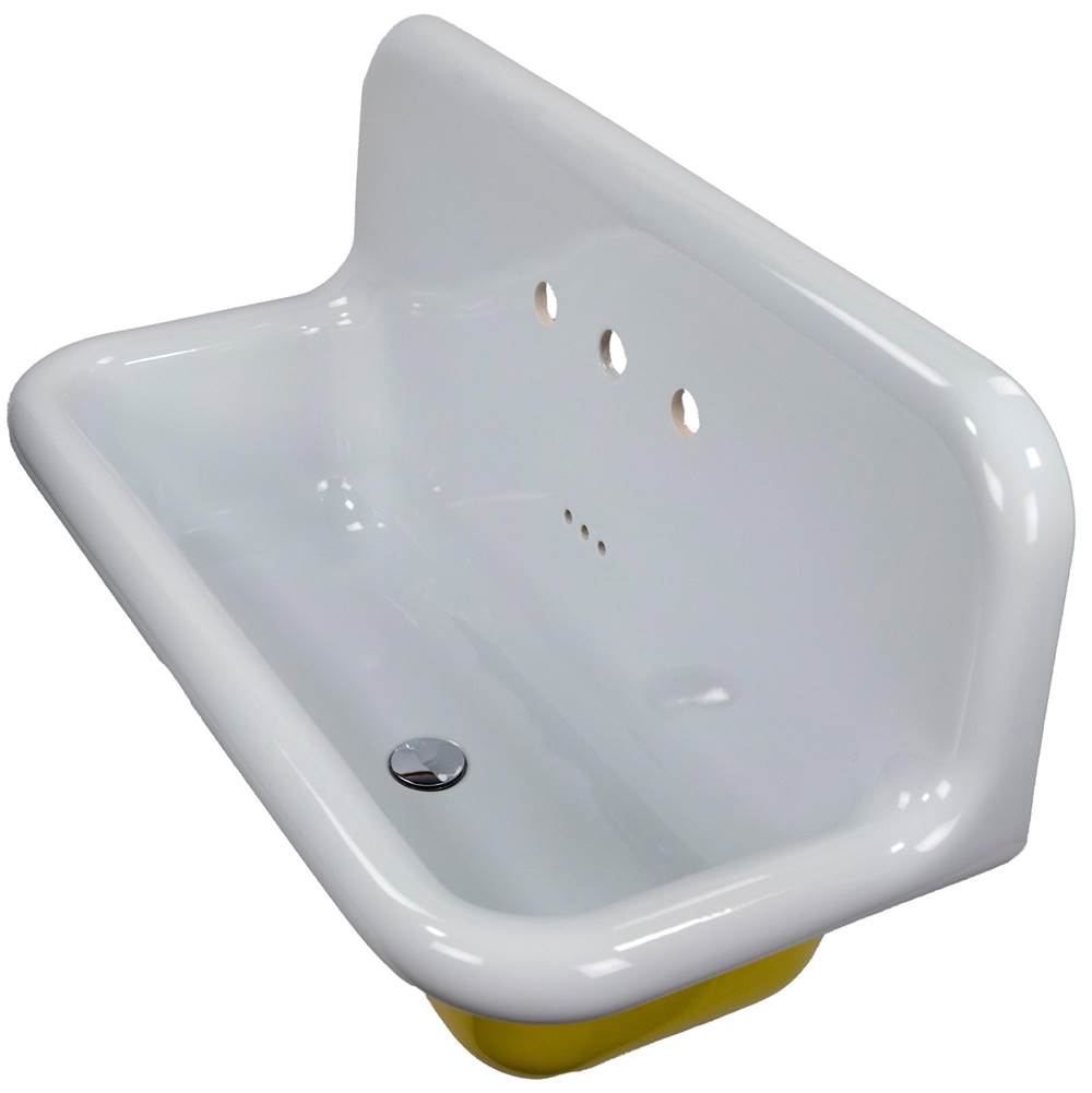 Fireclay Utility Sink In Yellow/White