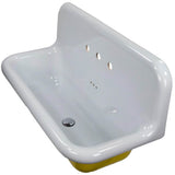 Fireclay Utility Sink In Yellow/White