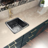 18-Inch Undermount Fireclay Kitchen Sink Finished In Matte Black