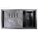 Nantucket Sinks - Plymouth Collection Granite Composite Workstation Sink In Matte Black - Matte