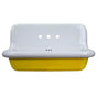 Nantucket Sinks - Fireclay Utility Sink In Yellow/White - Porcelain Enamel Glaze