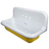 Fireclay Utility Sink In Yellow/White