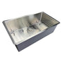 Nantucket Sinks - 32 Inch Pro Series Large Rectangle Single Bowl Undermount Zero Radius Stainless Steel Kitchen Sink - satin